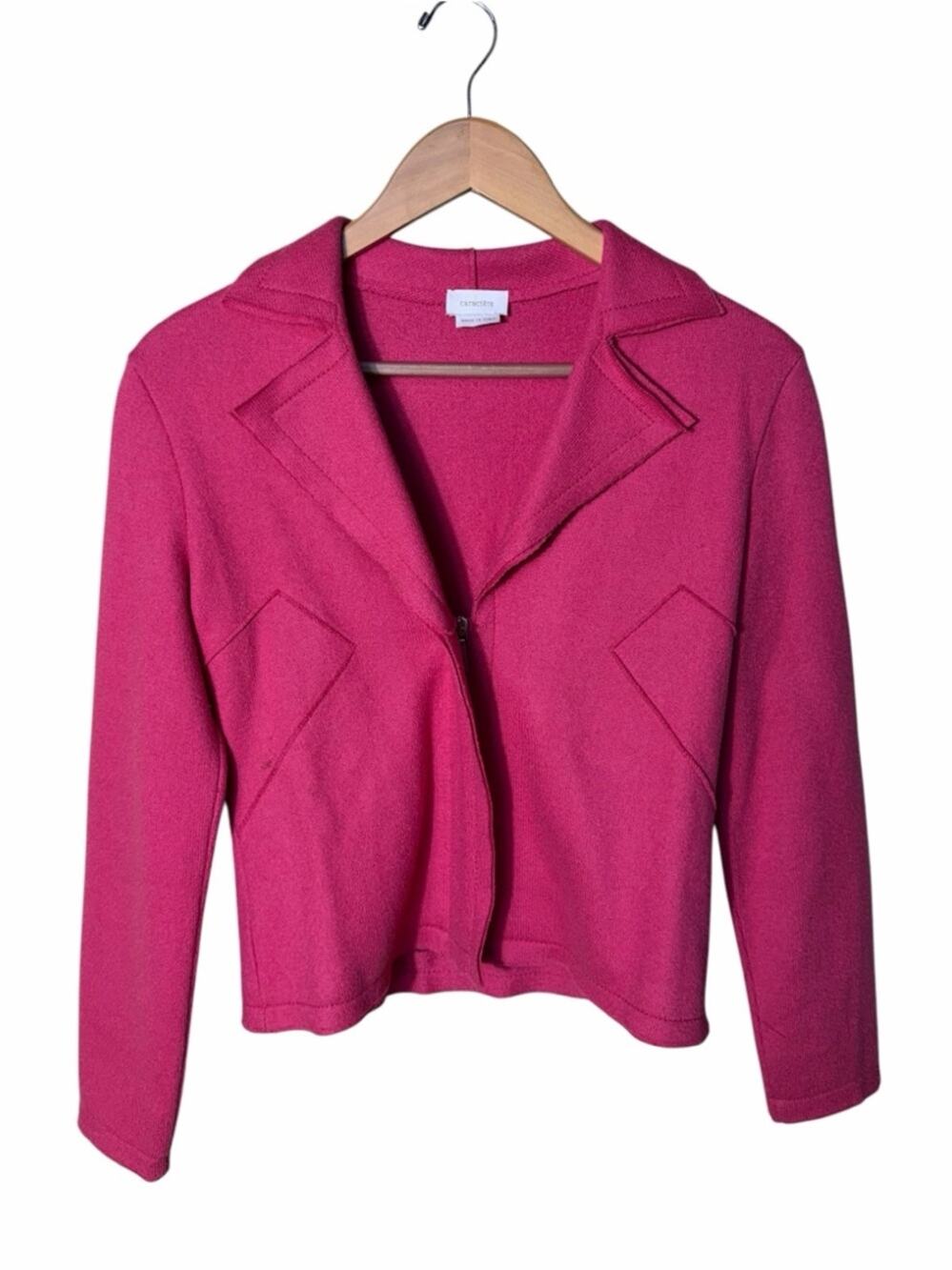 Caractere Bright Pink Wool Blazer Size Medium